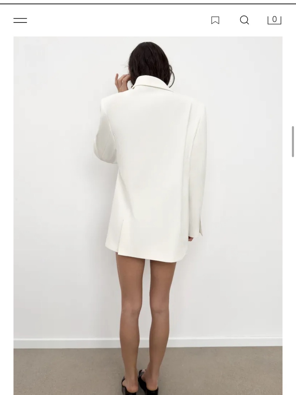 Zara White Double-Breasted Blazer - Picture 4 of 5